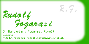 rudolf fogarasi business card